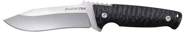 Cold Steel Razor Tek EDC 5" Fixed Blade Knife with Clip Point Satin Finish and Black Textured Handle