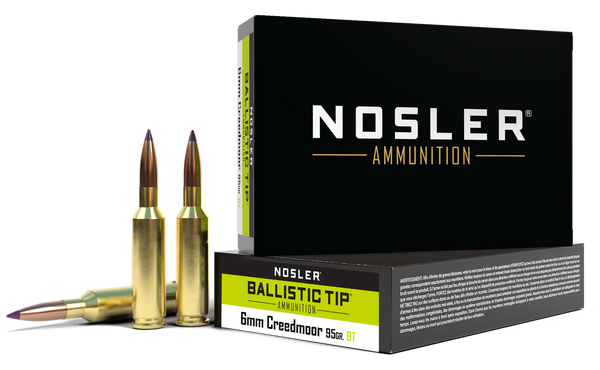 Nosler 6mm Creedmoor 95gr Ballistic Tip Ammo - 20 Rounds per Box