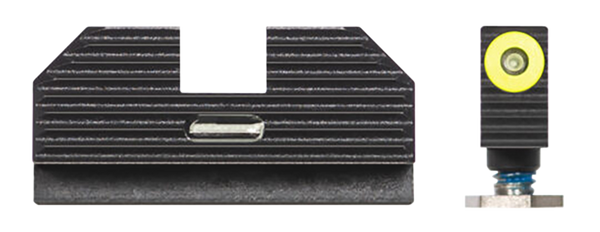 Costa Ludus Night Sights for Glock 17/19 with Green Tritium and Yellow Outline