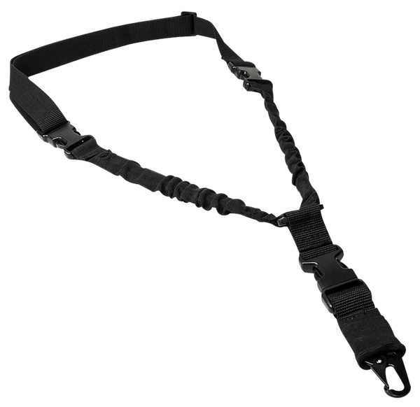 NcStar ADBS1PB Adjustable Bungee Single Point Sling, Black Nylon, 30"-38" Deluxe