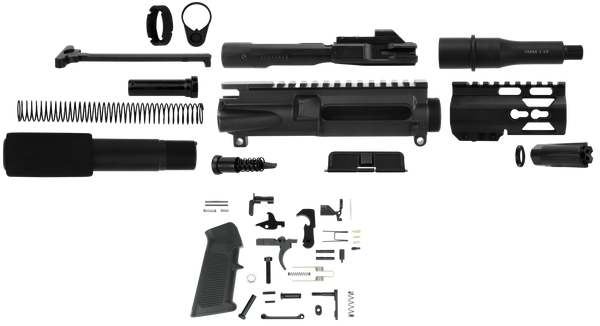 TacFire 9mm Luger AR Build Kit with KeyMod Rail - Black Steel