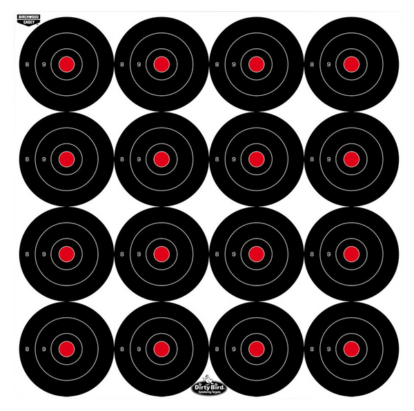 Birchwood Casey Dirty Bird 3" Bullseye Tagboard Targets, 12-Pack