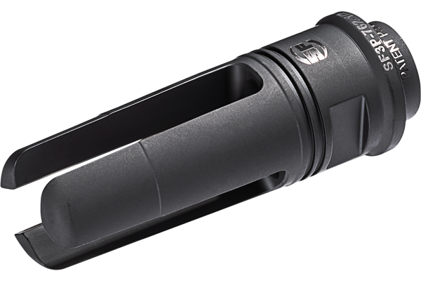 SureFire SOCOM 3-Prong Flash Hider for 7.62x51mm NATO AR-10, Black DLC Stainless Steel, 1/2"-28 Threads, 2.60" OAL