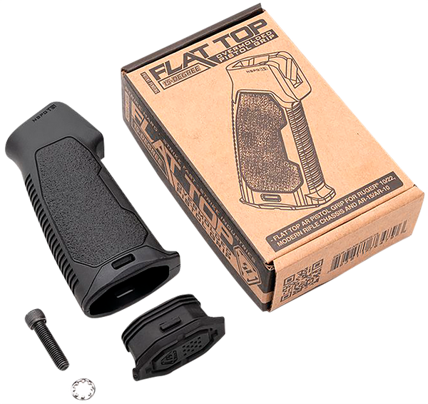 Strike Industries ARNBPG15 Flat Top Overmolded Pistol Grip for AR-Platform & Ruger 10/22 - Black Rubber