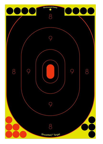Birchwood Casey 34603 Shoot-N-C Reactive Target 12"x18" Oval Silhouette 100 Pack