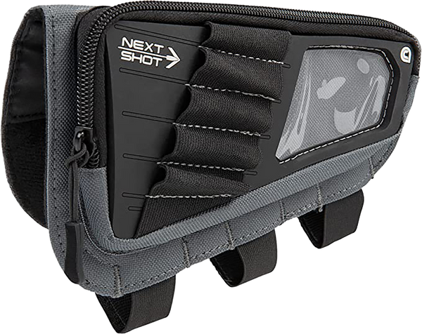 Allen 8528 Next Shot Rifle Buttstock Pouch Gray 5rd for .223 to .300 Win Magnum