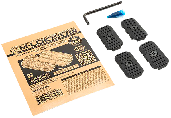 Strike Industries Black Polymer Cable Management Cover for M-Lok - Short 1.57"
