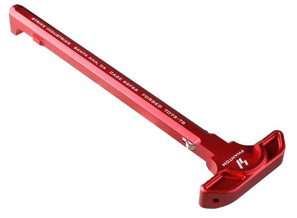 Strike Industries AR-15 Latchless Charging Handle - Red Anodized Aluminum
