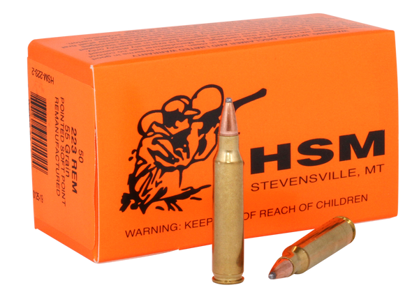 HSM 2232 Varmint .223 Rem 55gr SP - 50/Box, 20/Case