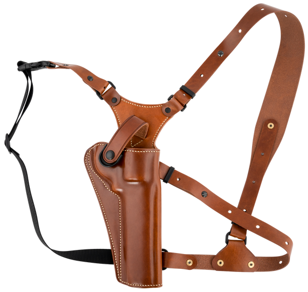 Galco GA128 Great Alaskan Tan Leather Shoulder Holster for Ruger GP100 & S&W L Frame, Right Hand, Fits Up to 54" Chest