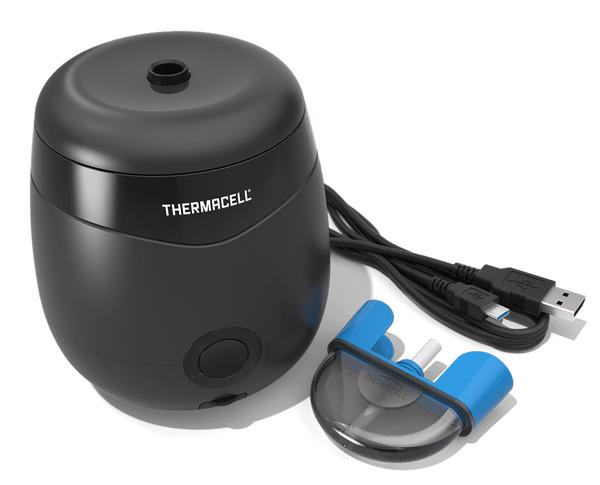Thermacell E55X Rechargeable Mosquito Repeller - 20 ft Coverage, 12-Hour Protection, Odorless, Charcoal Gray