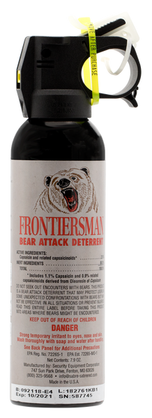 Sabre FBAD03 Frontiersman Bear Spray - 30 ft Range, 7.90 oz Aerosol
