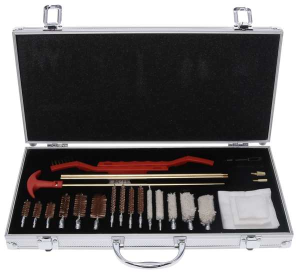 Birchwood Casey Multi-Caliber Premium Cleaning Kit - 27 Pieces, Silver
