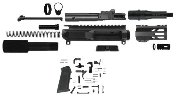 TacFire 9mm Luger AR Build Kit with 4.50" Black Barrel