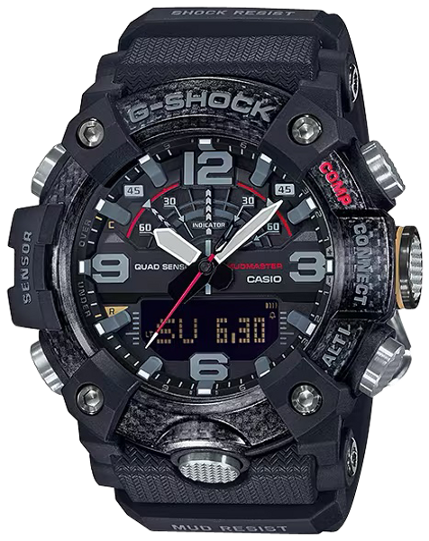 G-Shock Tactical MudMaster GGB1001A with Digital Compass - Black, Size 145-215mm