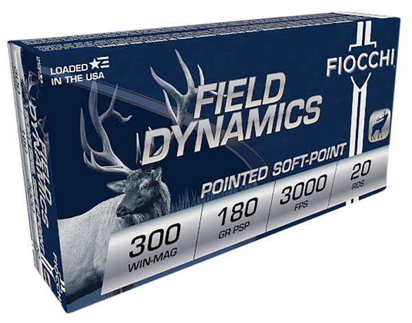 Fiocchi Field Dynamics 300 Win Mag 180gr PSP Interlock BT - 20 Rounds per Box, 10 Boxes per Case