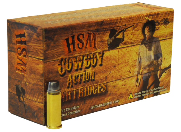 HSM 45C2N Cowboy Action .45 Colt 200gr RNFP Ammo - 50 Rounds/Box, 10 Boxes/Case