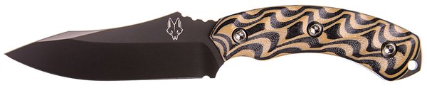 Southern Grind Jackal Fixed Blade Knife with Black PVD 8670 Steel and G10 Handle
