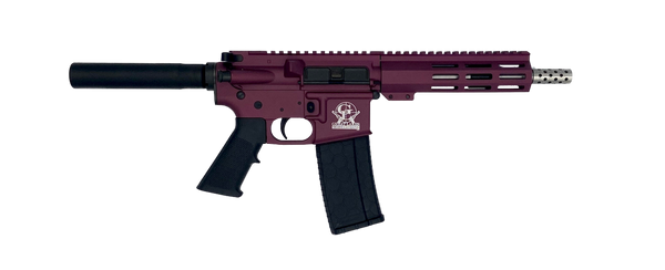 Great Lakes Firearms GL15223SSPCHY AR-15 Pistol with 7.50" Stainless Barrel and Black Cherry Receiver