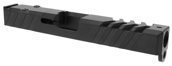 Glock 17 Gen3 9mm Luger Replacement Slide with Optics Cut & Ports - Graphite Black Cerakote Stainless Steel