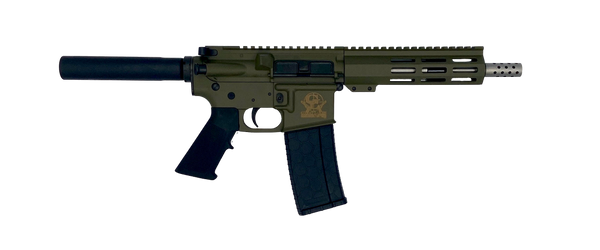 Great Lakes Firearms GL15223SSPODG AR-15 Pistol with 7.50" Stainless Barrel and OD Green Receiver