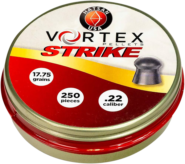 Hatsan USA Vortex Strike .22 Caliber Lead Domed Pellets - 250 Count