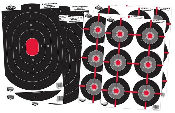 Birchwood Casey Dirty Bird Combo Pack Paper Targets 12" x 18" - 8 Pack