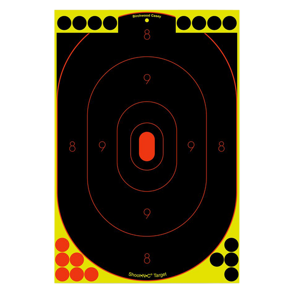 Birchwood Casey 34617 Shoot-N-C Reactive Target 12"x18" Oval Silhouette 12 Pack