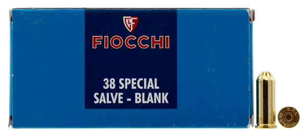 Fiocchi 38 Special Pistol Blanks - 50 Rounds per Box, 20 Boxes per Case