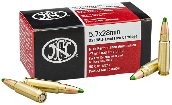 FN 10700020 5.7x28mm 27gr JHP Ammo - 50/Box, 40/Case