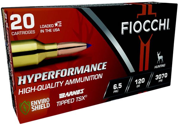 Fiocchi Hyperformance 6.5PRC 120gr Barnes Tipped TSX - 20 Rounds per Box, 10 Boxes per Case