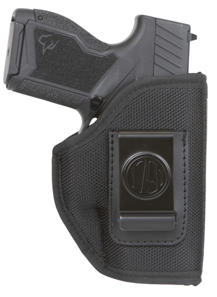 1791 Gunleather Premium Nylon IWB Holster, Size 01, Black, Right Handed Belt Clip