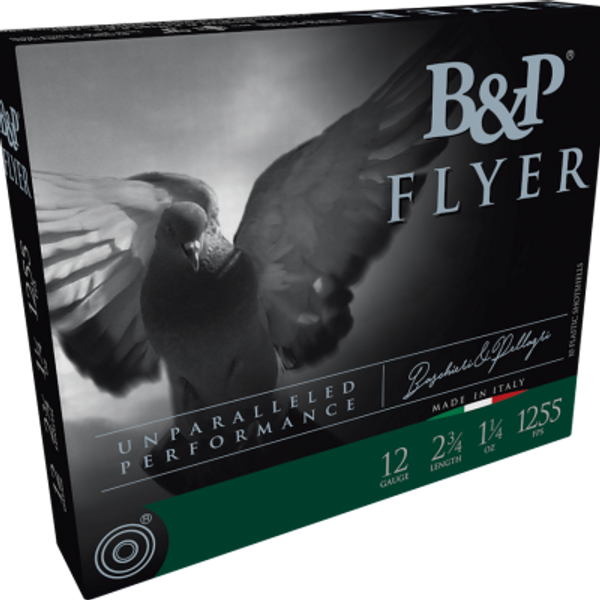 B&P Ammunition 12 Gauge Competition Flyer - 1 1/4oz, 7.5 Shot, 10/Box, 10/Case B&P Ammunition 12 Gauge Competition Flyer - 1 1/4oz, 7.5 Shot, 10/Box, 10/Case