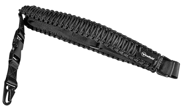 Firefield FF46000 Tactical Sling: Adjustable Black Nylon Paracord for Rifles (28"-31")