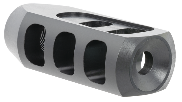 TacFire Tanker Muzzle Brake for .308 Win, Black Oxide Steel, 5/8"-24 Threads, 2.76" OAL, 1.37" Diameter