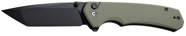 Civivi Brazen Folding Knife with Black D2 Steel Blade and OD Green G10 Handle