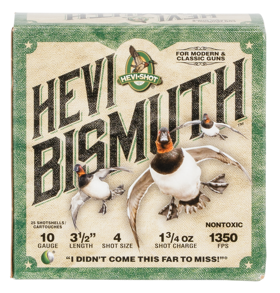 HEVI-Shot HS15504 10 Gauge Bismuth 4 Shot Ammo - 25 Box/10 Case