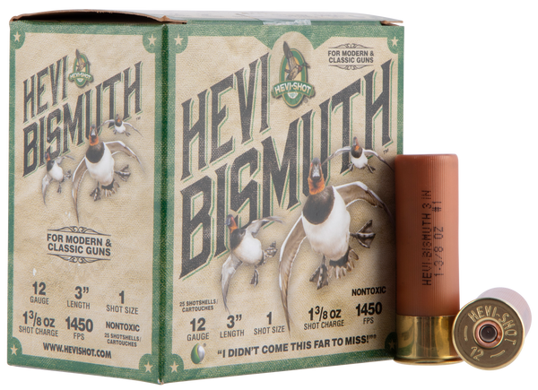 HEVI-Shot HS14001 12 Gauge Bismuth Ammo - 25 Rounds per Box