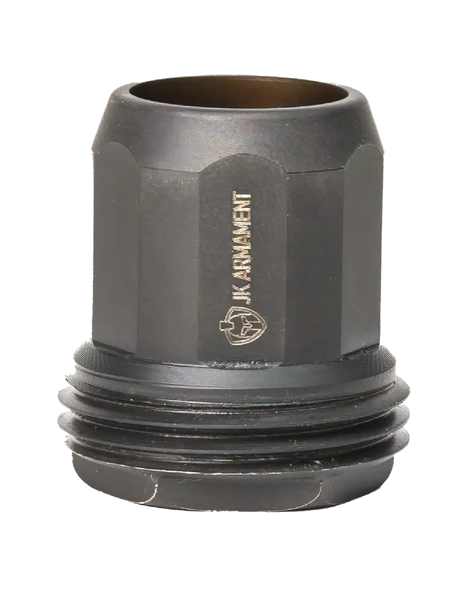 Saiga 195 Black 12 Gauge Muzzle Device - JK Armament JKMDHDBE12M22X, 17-4 Stainless, M22x0.75 Threads