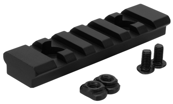 TacFire 3" M-LOK Picatinny Rail Section, 7 Slots, Black Anodized