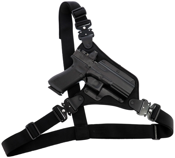 Galco HR248RB High Ready Shoulder Holster for Sig P220/P226/Browning BDA - Right Hand, Black Kydex/Nylon, Fits Chest Up To 58"