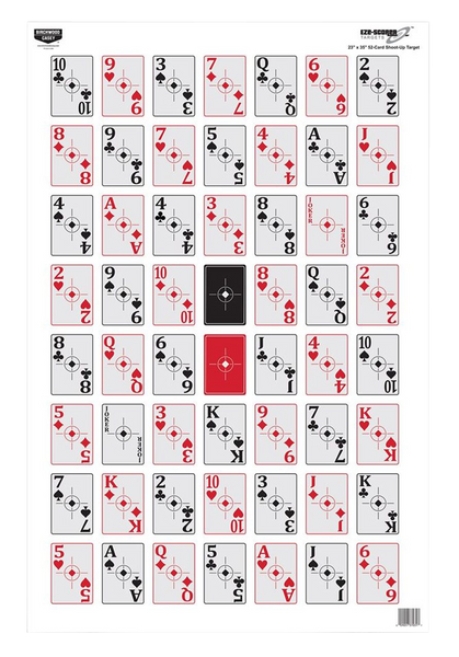 Birchwood Casey EZE-Scorer Playing Cards Targets, 23" x 35", 100 Pack