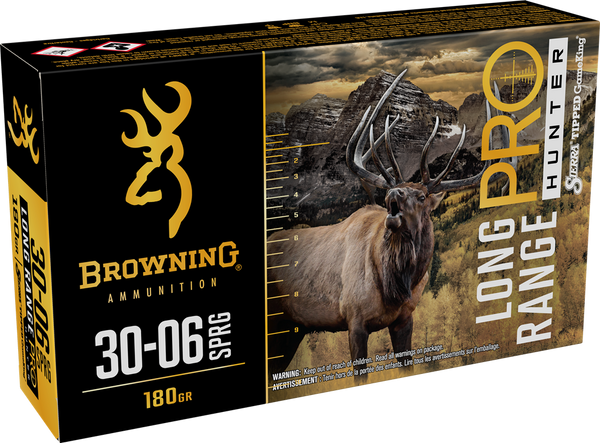 Browning Long Range Pro 30-06 Springfield 180gr Ammo - 20 Rounds per Box