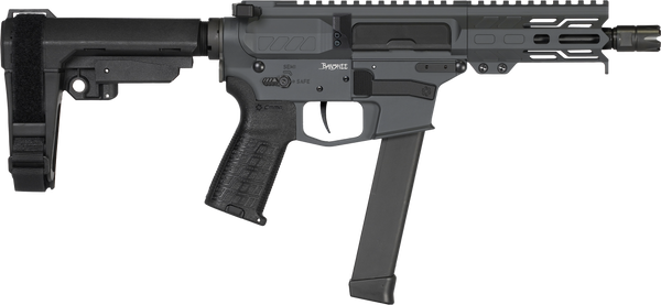 CMMG Banshee MKGS 9mm Pistol with 5" Threaded Barrel and Sniper Gray Finish