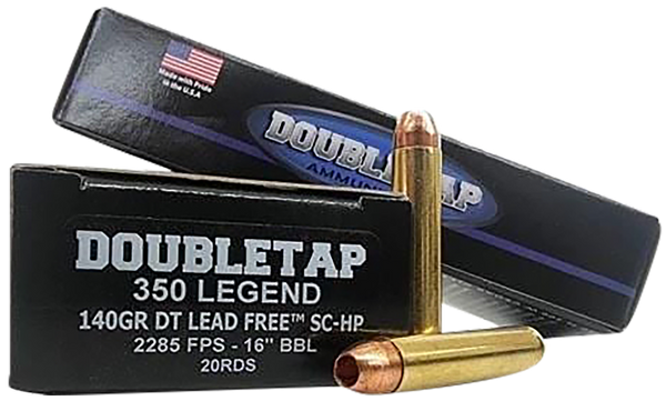 DoubleTap 350 Legend 140gr Lead-Free Ammunition - 20/Box, 50/Case