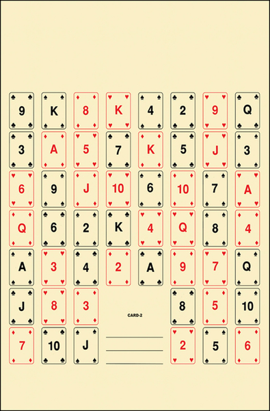 Action Target CARD2100 Multi-Color Playing Cards, 52 Cards, 22.50" x 24", 100/Box