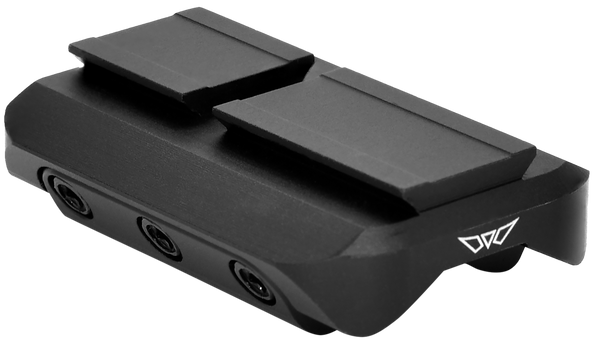 Warne 6112M Red Dot Reflex Mount for Shotgun Rib - Black Anodized Aluminum with ACRO Interface for Mini RDR Sights
