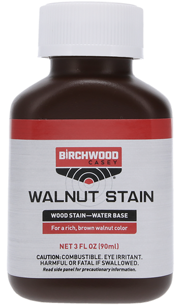 Birchwood Casey Walnut Wood Stain 3 oz. Water-Based Bottle
