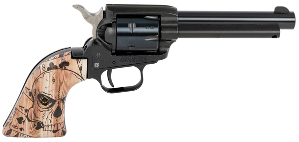 Heritage Mfg RR22B4DMH Rough Rider Revolver with Dead Man's Hand Ivory Grips - 22 LR, 6 Shot, 4.75" Barrel