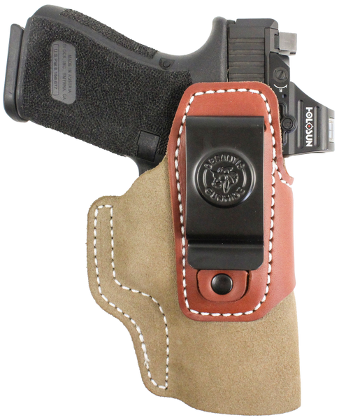 DeSantis Gunhide 215NJ7FZ0 Transit IWB Holster for Ruger LCP II - Ambidextrous Kydex/Leather with Belt Clip